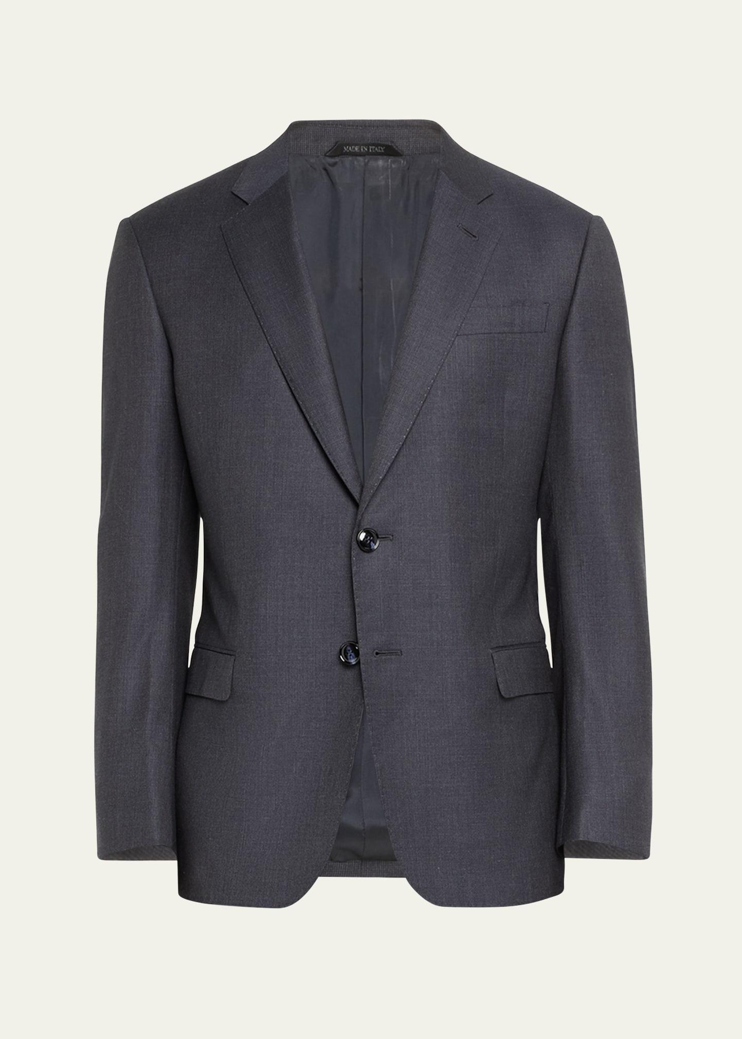 Mens Micro-Pattern Wool Suit Product Image