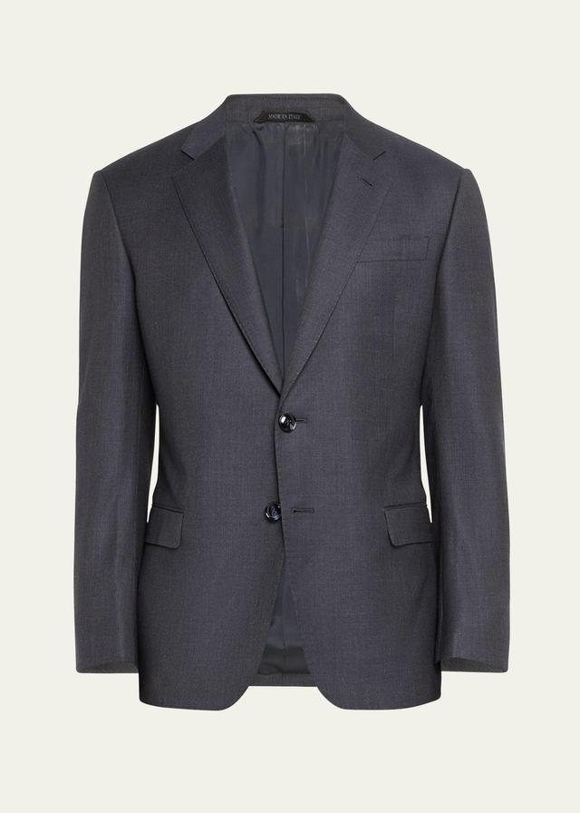 Mens Micro-Pattern Wool Suit Product Image