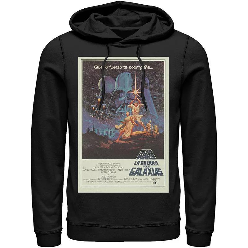 Mens Star Wars Vintage Movie Poster Portrait Hoodie Blue Product Image