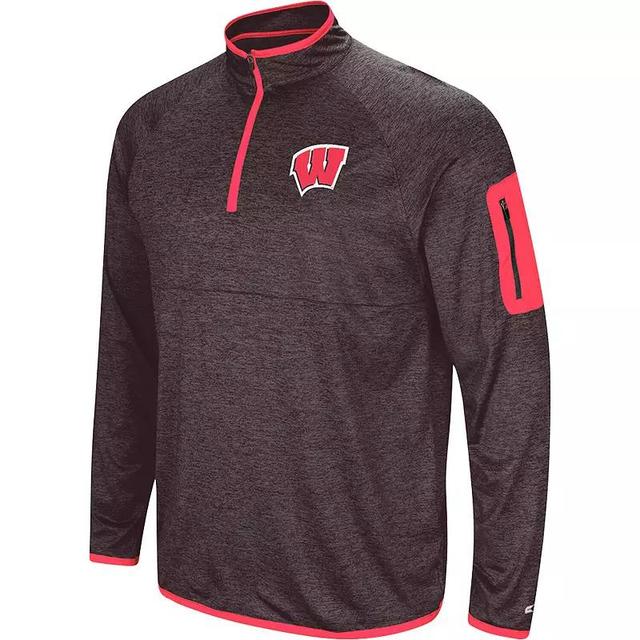 Mens Colosseum Wisconsin Badgers Amnesia Quarter-Zip Pullover Jacket Product Image