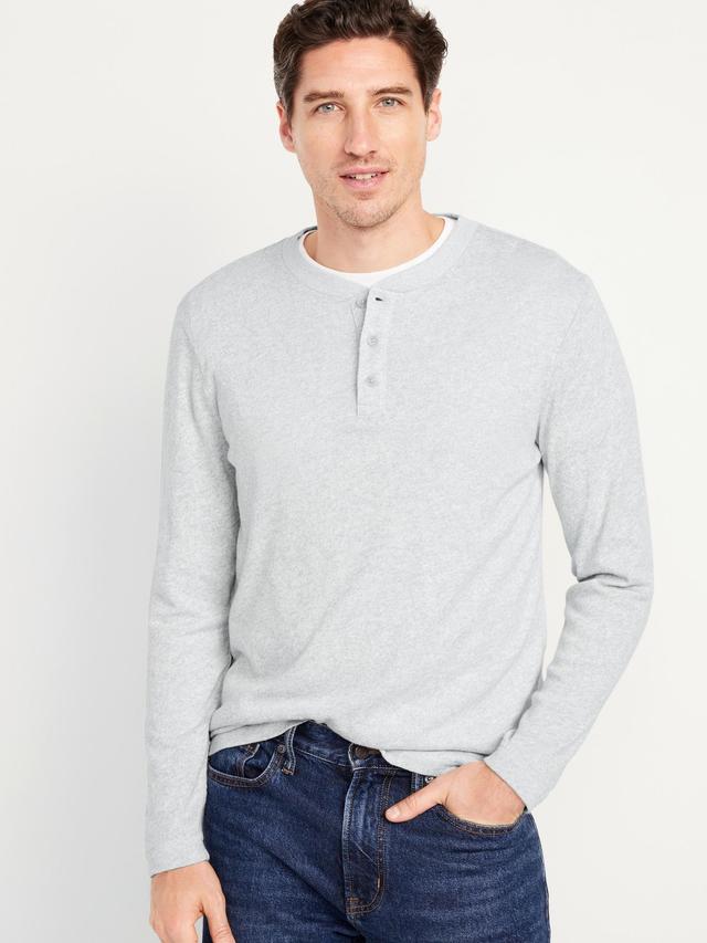 Long-Sleeve Henley T-Shirt for Men Product Image