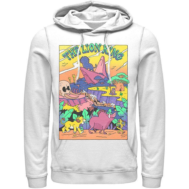 Disneys Lion King Mens Legend of Lion King Colorful Hoodie Athletic Grey Product Image