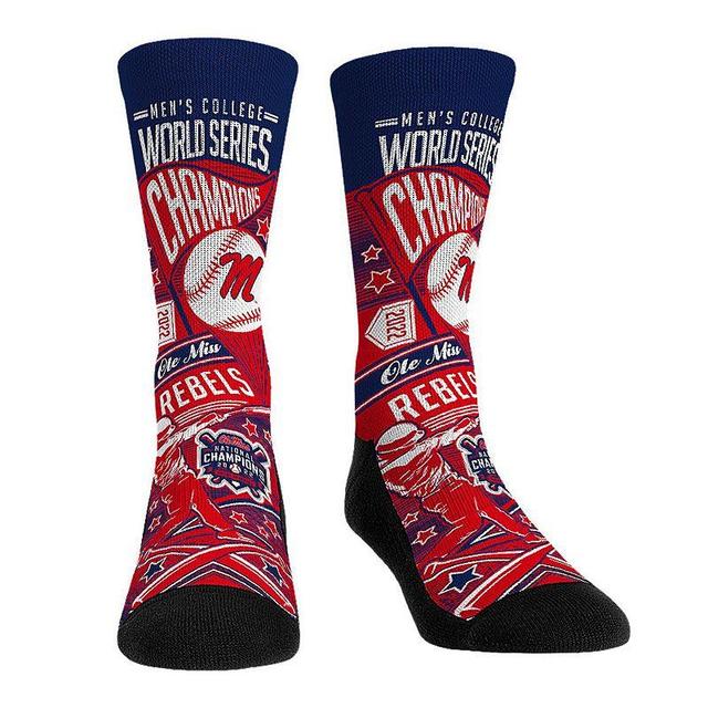 Rock Em Socks Ole Miss Rebels 2022 NCAA Mens Baseball College World Series Champions Crew Socks Product Image