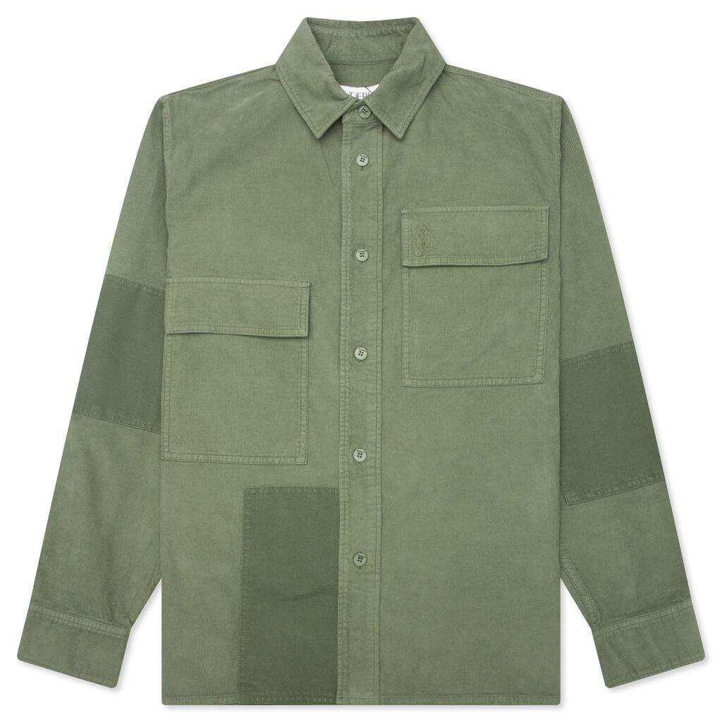 Patchwork Overshirt - Green Male Product Image