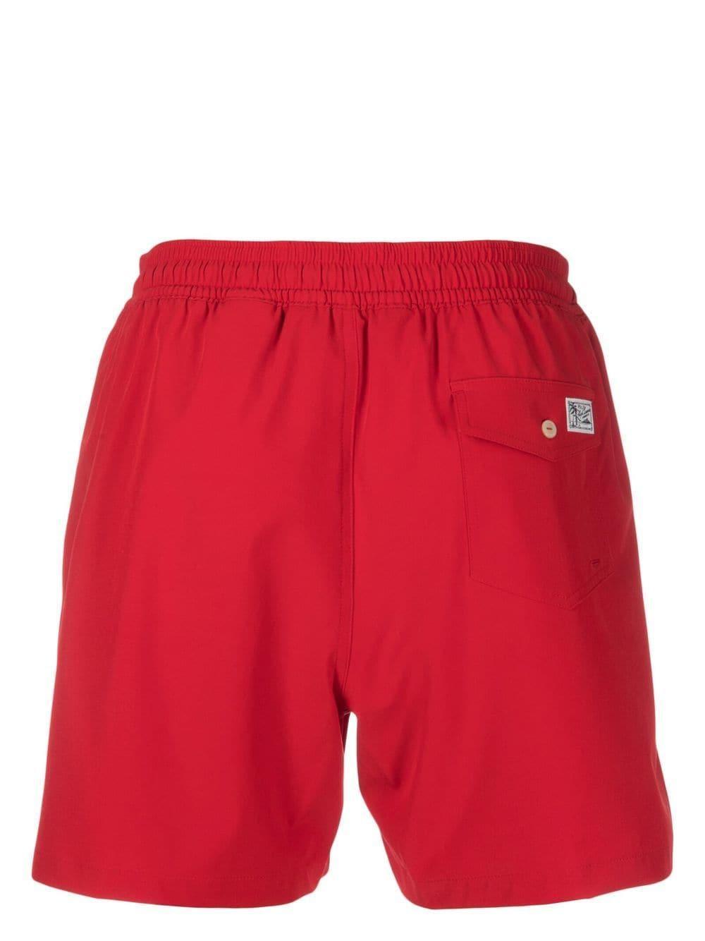 Swim Trunks In Red Product Image