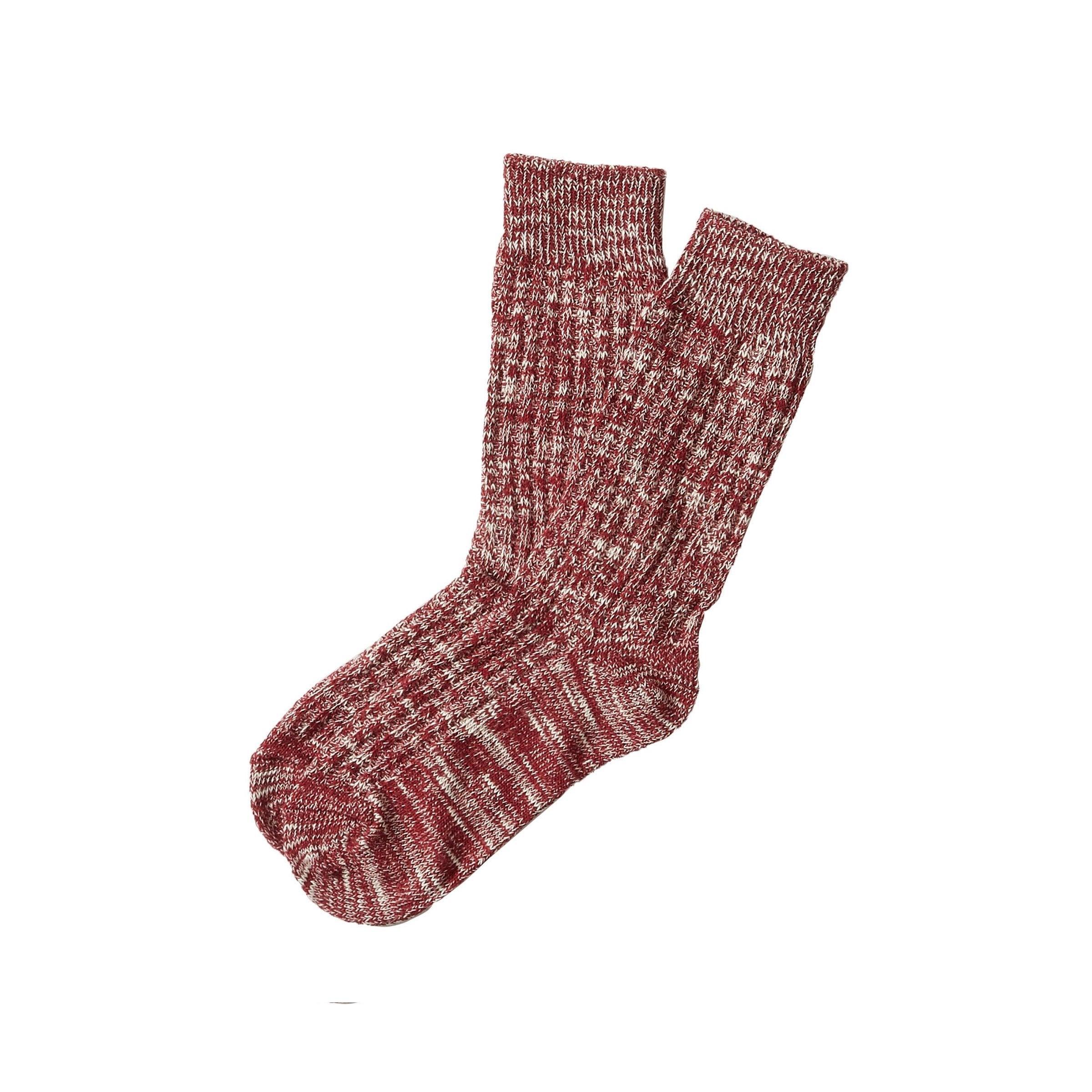 Marl Cotton Socks - Chili Product Image