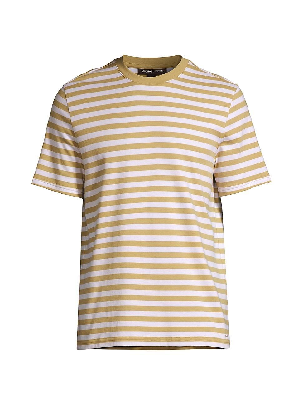 Mens Striped Cotton T-Shirt Product Image