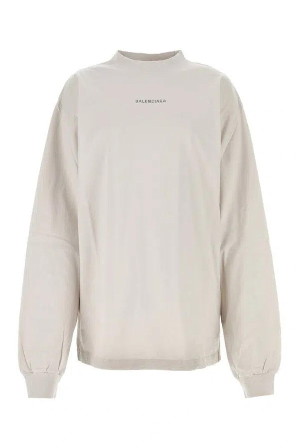 BALENCIAGA White Cotton Oversize T-shirt Product Image