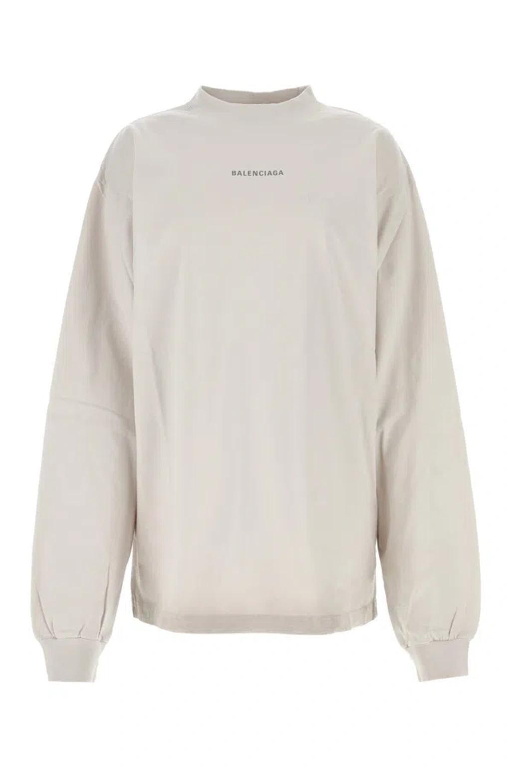 BALENCIAGA White Cotton Oversize T-shirt Product Image