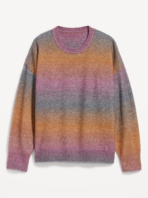 Cozy Crew-Neck Ombré Sweater Product Image