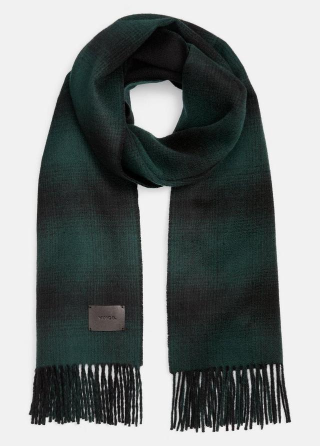 Shadow Plaid Double-Face Cashmere Scarf Product Image