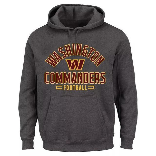 Mens Fanatics Branded Heather Charcoal Washington Commanders Big & Tall Pullover Hoodie Grey Product Image