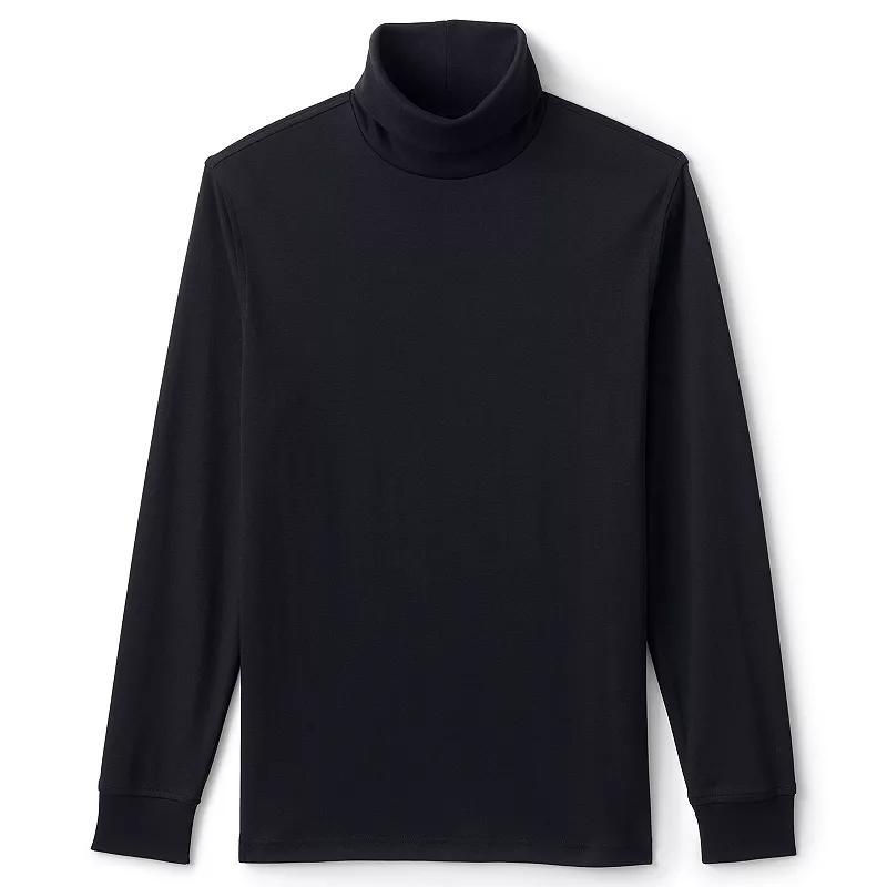 Lands End Mens Super Soft Supima Turtleneck T-Shirt Product Image