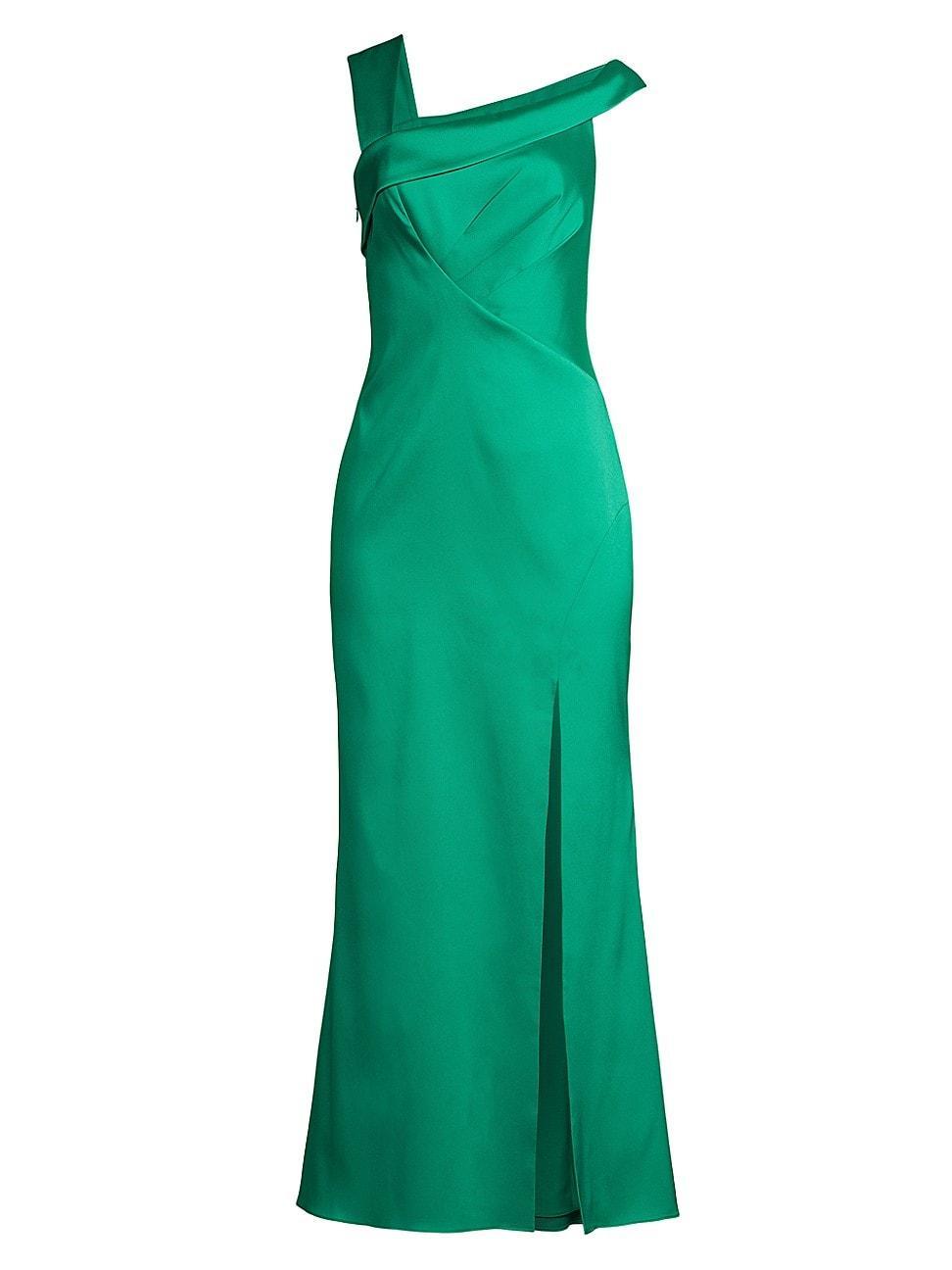 Womens Satin Off-The-Shoulder Gown Product Image