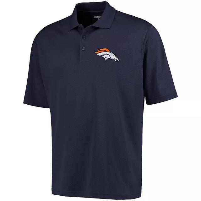 Antigua Denver Broncos Pique Xtra-Lite Polo Mens Blue Product Image