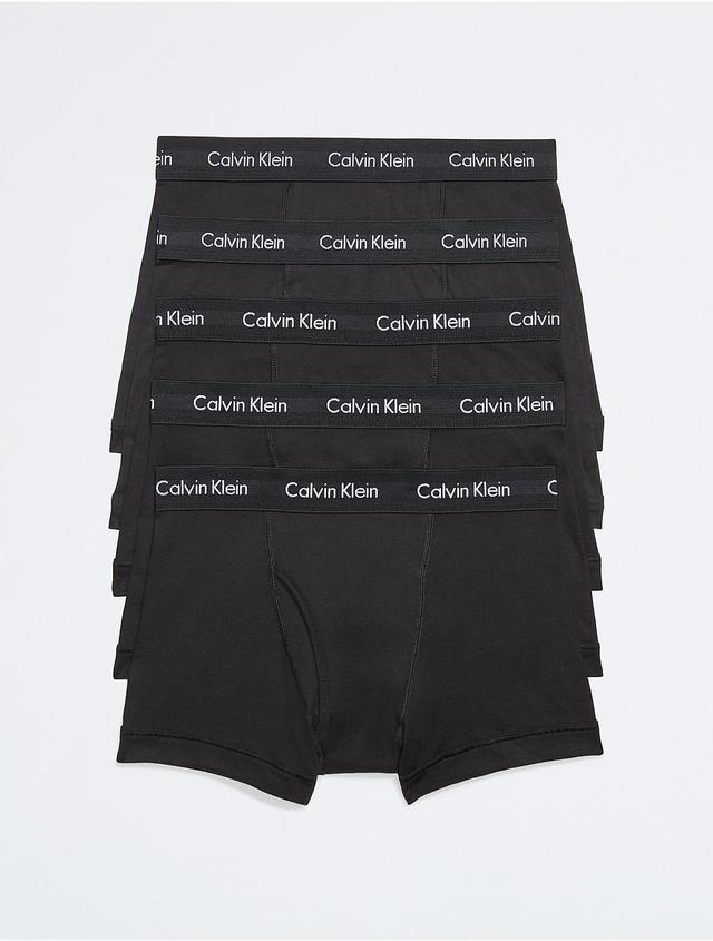 Calvin Klein Underwear Cotton Classics Trunks 5-Pack (Black) Men's Underwear Product Image