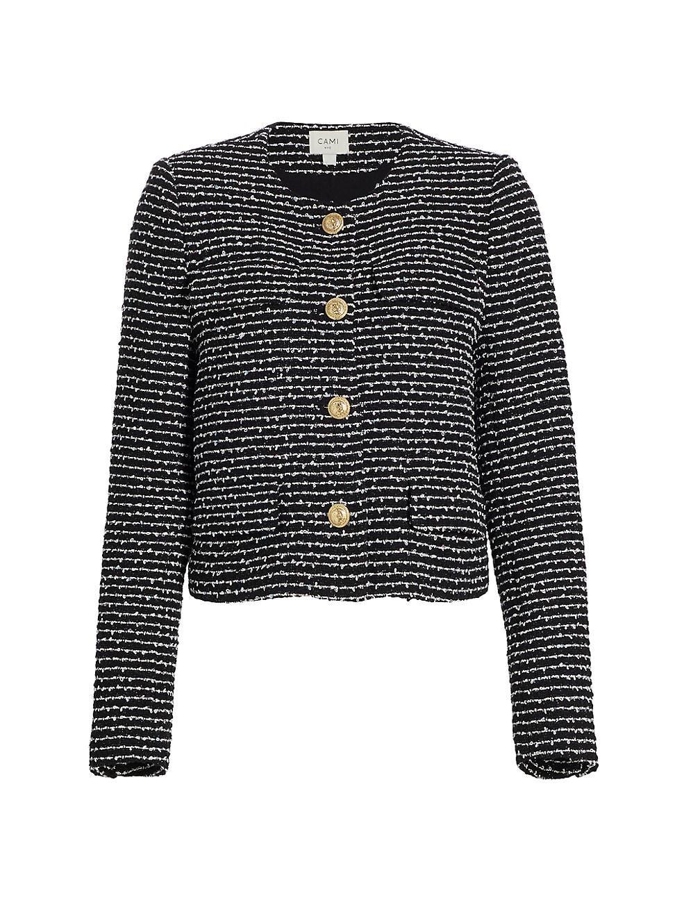 Womens Rula Crewneck Tweed Jacket Product Image