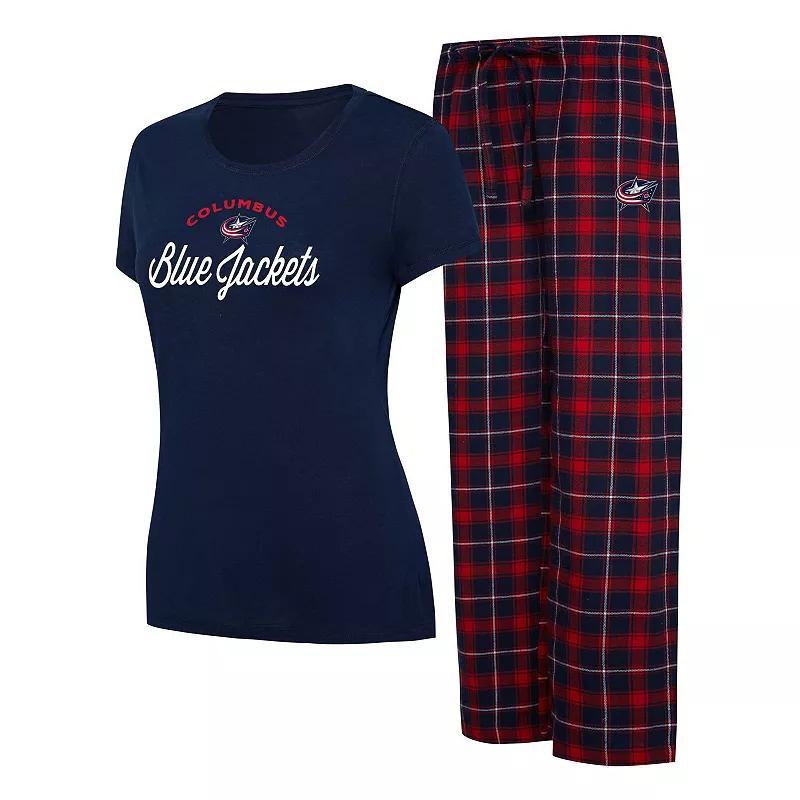 Womens Concepts Sport /Red Boston Red Sox Arctic T-Shirt & Flannel Pants Sleep Set Blue Product Image