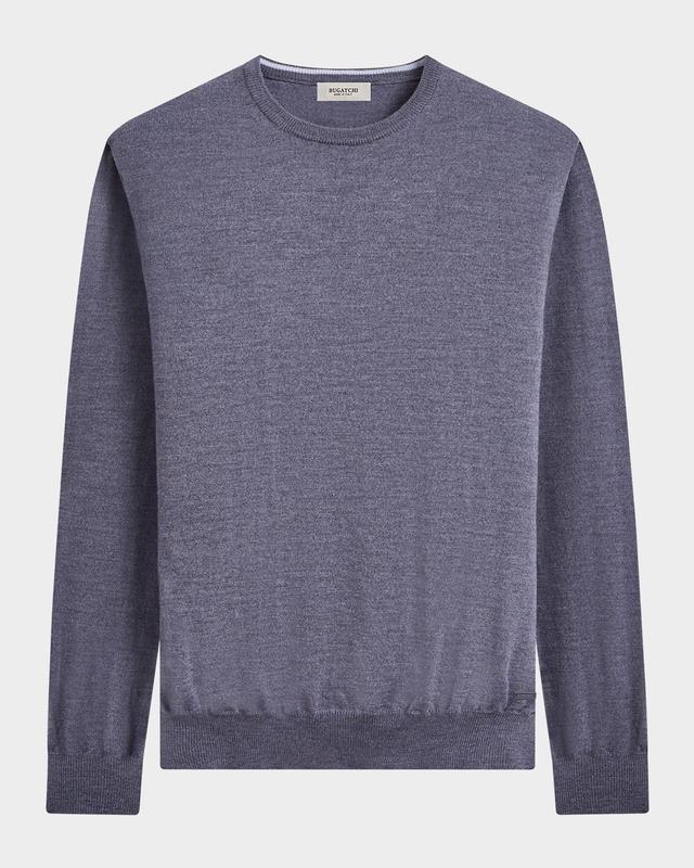 Mens Merino Wool Crewneck Sweater Product Image