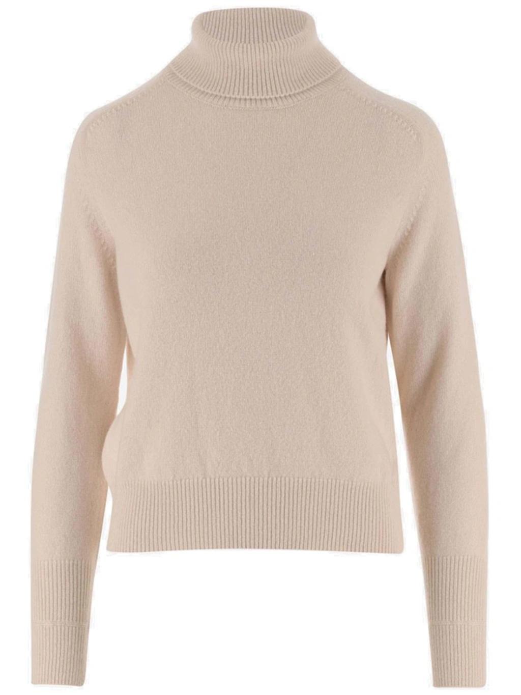 Polo Neck Jumper In Beige Product Image