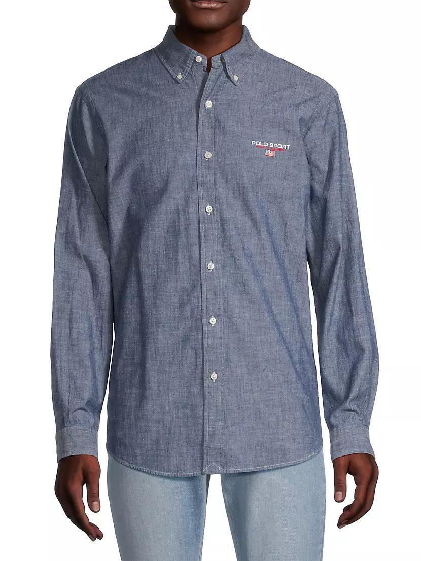 Chambray Button-Down Shirt Product Image