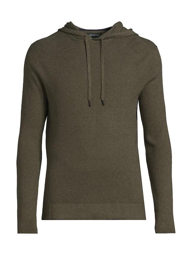 Mens Cotton & Cashmere Waffle Hoodie Product Image