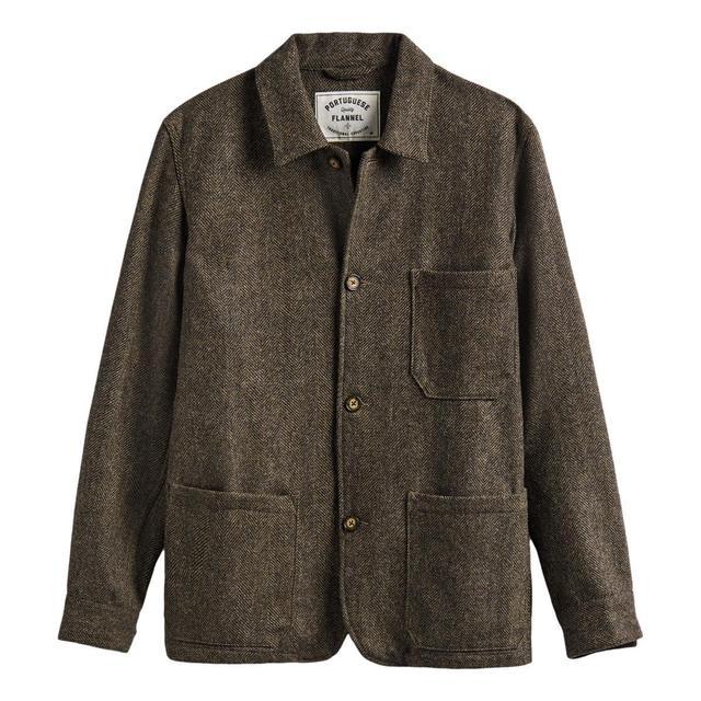 Labura Jacket Herringbone Wool Brown Product Image