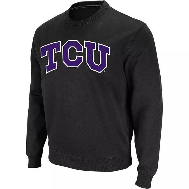 Mens Colosseum TCU Horned Frogs Arch & Logo Crew Neck Sweatshirt Product Image