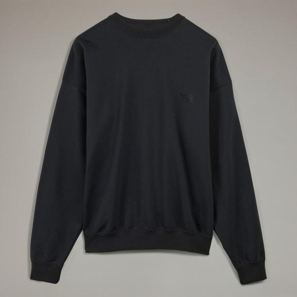 adidas Y-3 French Terry Crew Sweater Light Grey Heather L Mens Product Image