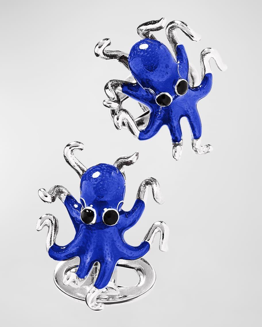 Mens Octopus Sterling Silver Cufflinks Product Image