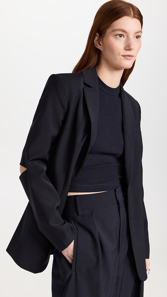 Tibi Tropical Wool Cutout Sleeve Marlon Blazer | Shopbop Product Image