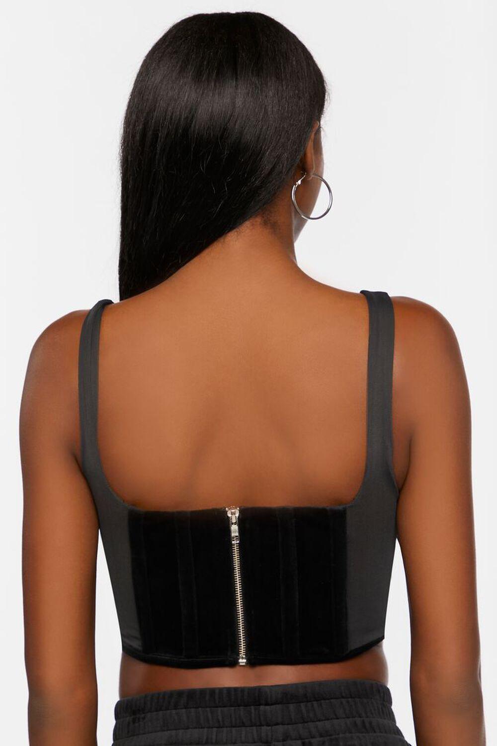 Velvet Bustier Crop Top | Forever 21 Product Image