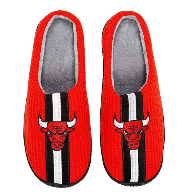 Mens FOCO Chicago Bulls Team Stripe Memory Foam Slide Slippers Product Image