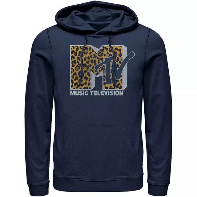 Mens MTV Logo Cheetah Print Hoodie Product Image