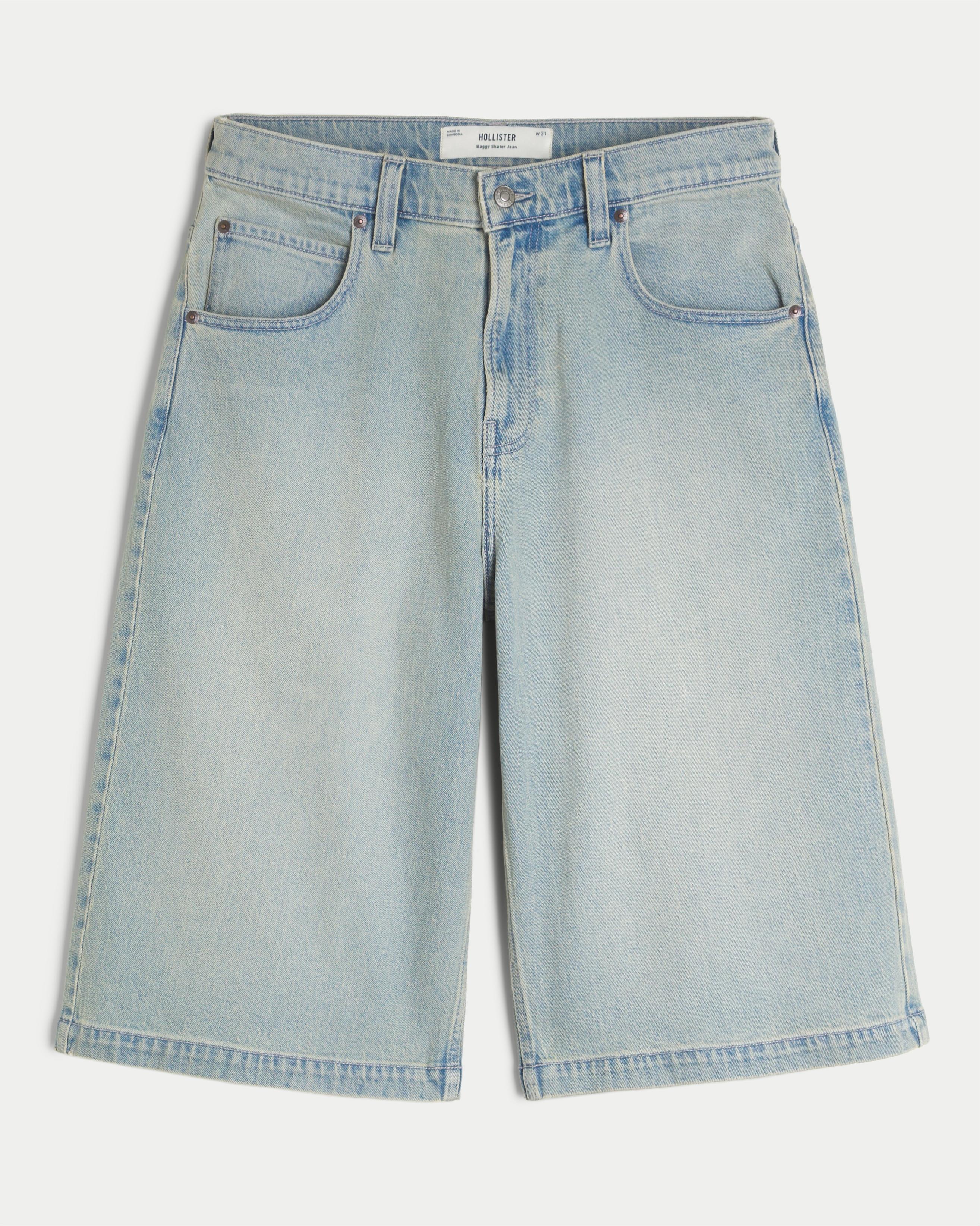 Light Wash Baggy Skater Jeans Product Image