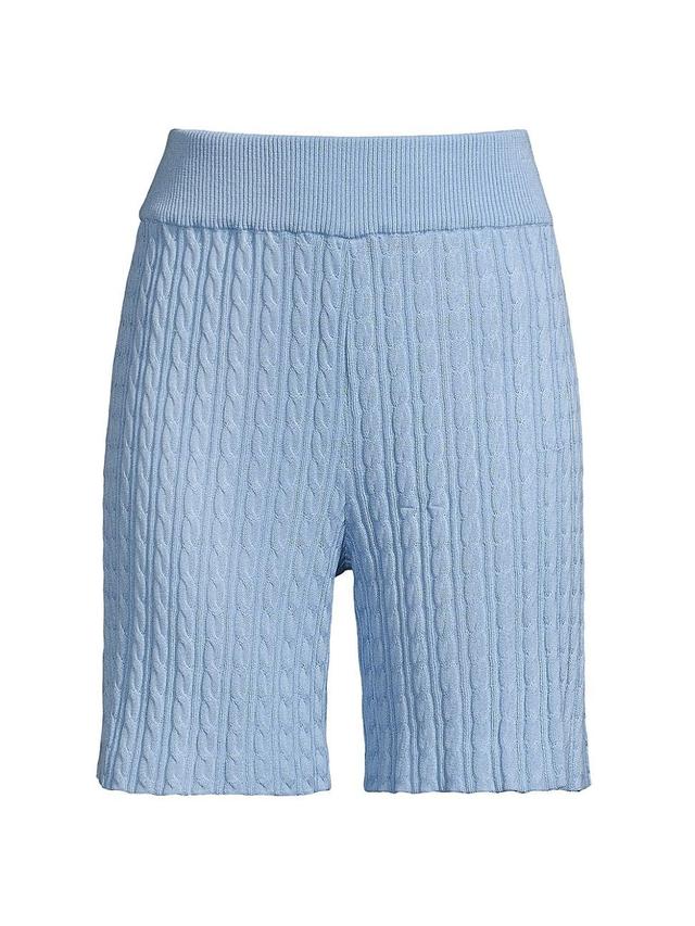 Womens Pull-On Soft Cable Knit Shorts Product Image