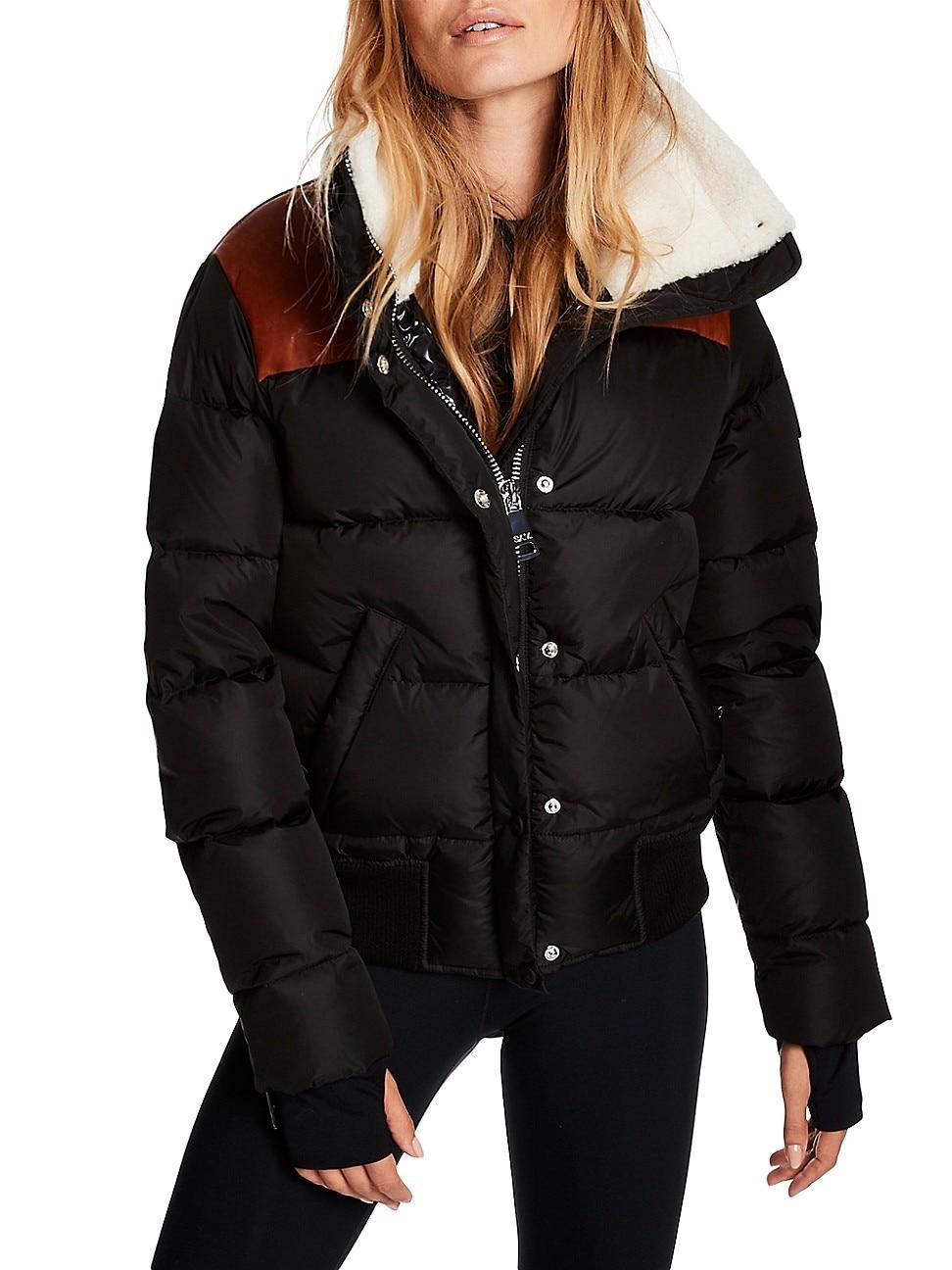 Womens Sawyer Shearling-Embellished Down Jacket Product Image