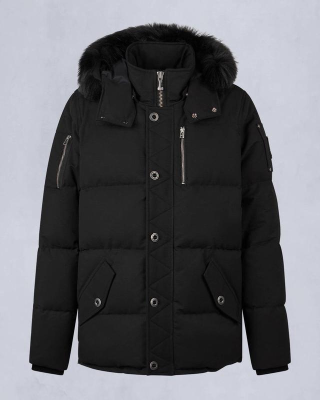 Moose Knuckles Mens Original 3Q Jacket in Black with Black Shearling Product Image