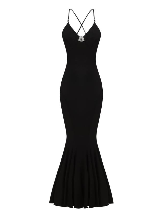 Tatiana Silk Diamond Dress (Black) (Final Sale) Product Image