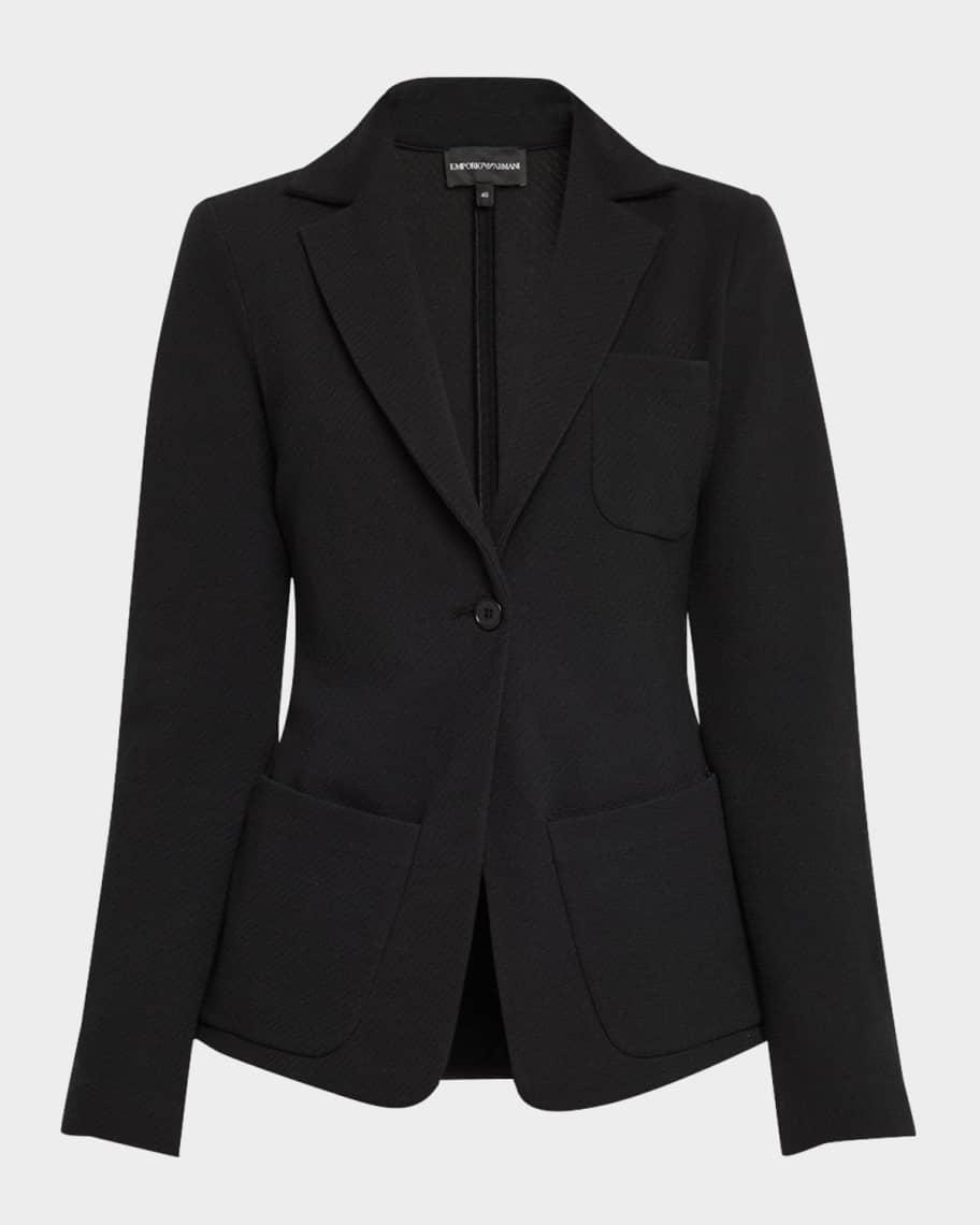 Single-Button Stretch Jersey Jacket Product Image