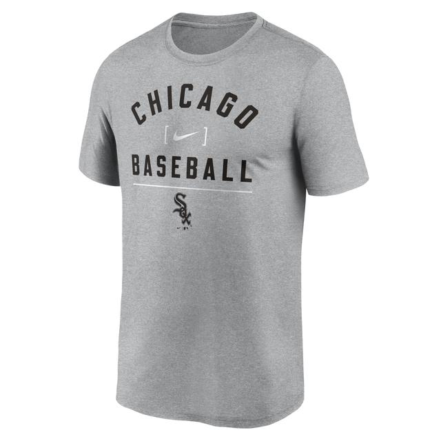 Mens Nike Heather Charcoal Chicago White Sox Arch Baseball Stack Performance T-Shirt Product Image