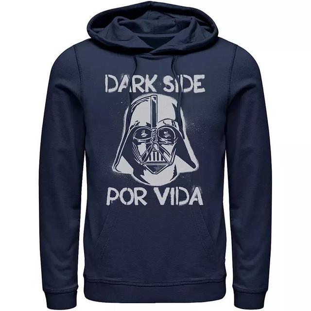 Mens Star Wars Darth Vader Dark Side Por Vida Stamp Hoodie Blue Product Image