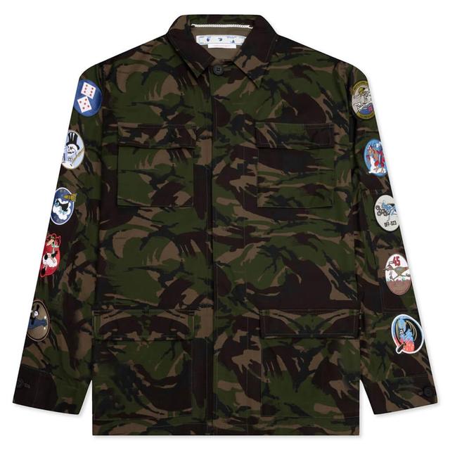 Camo Patch Field Jacket - Army Green Male Product Image