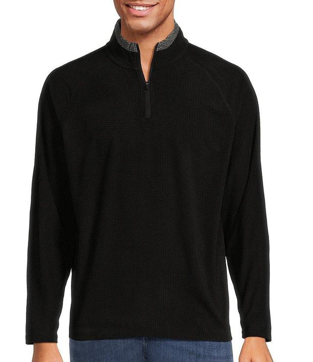 Roundtree & Yorke Performance Long Sleeve Solid Fleece Quarter Zip Pullover Product Image