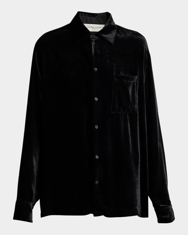 Journey Velvet-Effect Button-Front Shirt Product Image