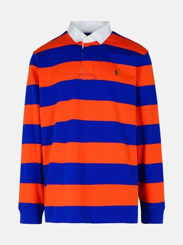 POLO RALPH LAUREN 'rugby' Orange Cotton Polo Shirt Product Image