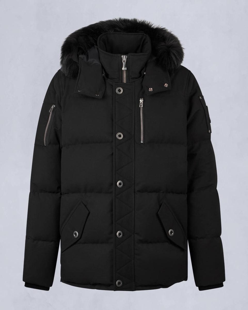 Moose Knuckles Mens Original 3Q Jacket in Black with Black Shearling Product Image