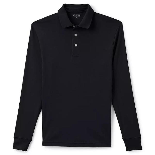 Mens Lands End Soft Supima Polo Blue Product Image