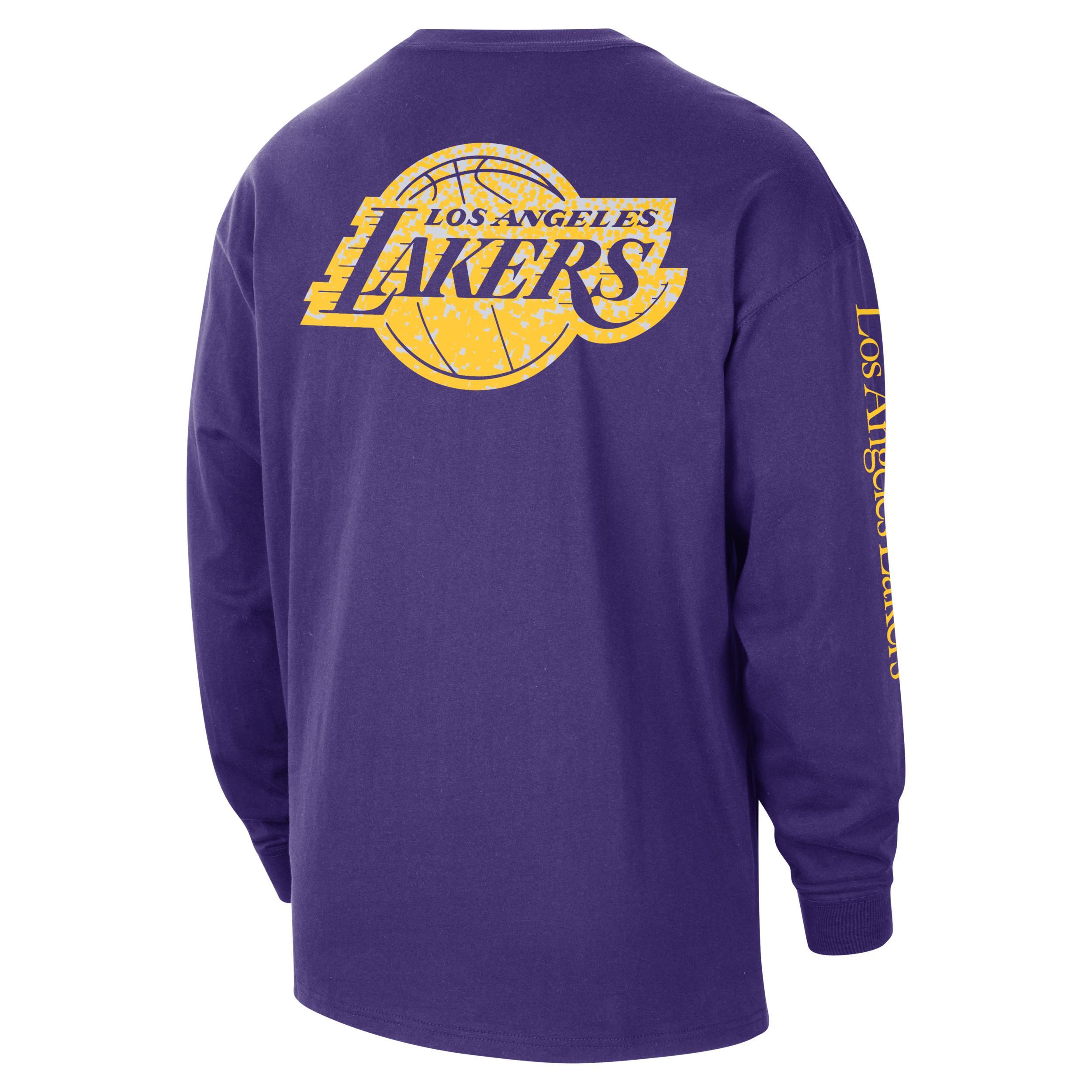 Los Angeles Lakers Courtside Nike Men's NBA Long-Sleeve Max90 T-Shirt Product Image