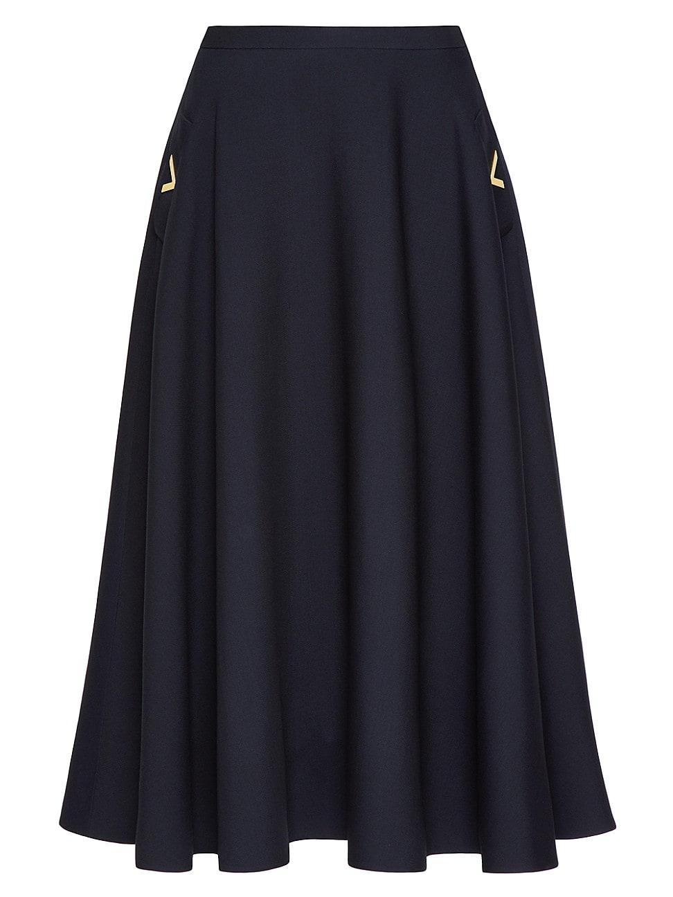 Womens Crepe Couture Midi Skirt Product Image